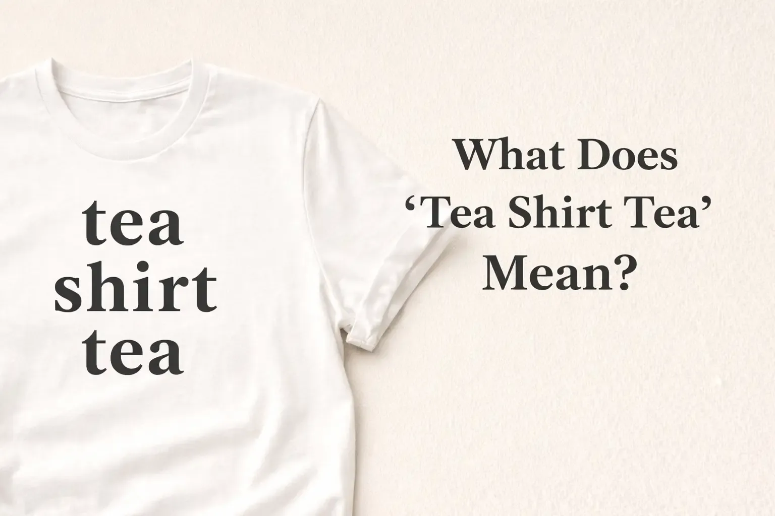 What Does “Tea Shirt Tea” Mean