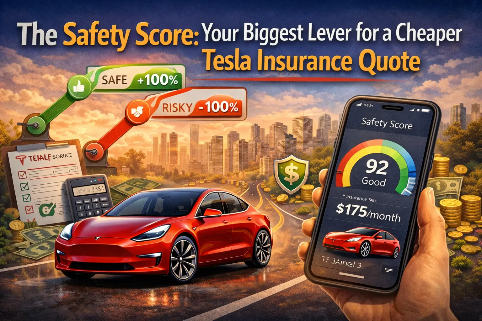 The Safety Score: Your Biggest Lever for a Cheaper Tesla Insurance Quote