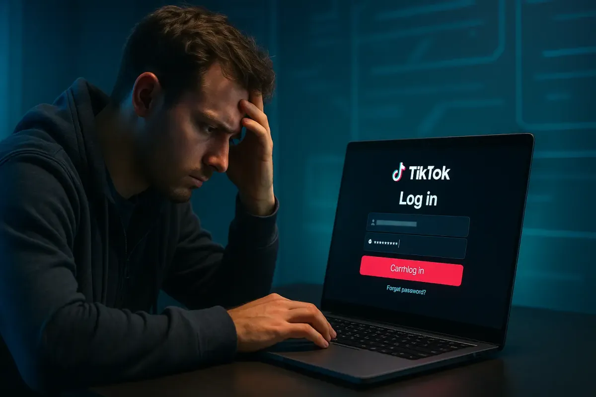 can't log into tiktok on pc