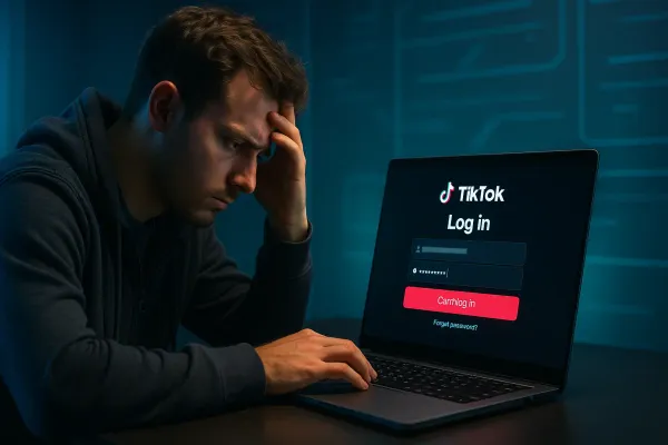 can't log into tiktok on pc