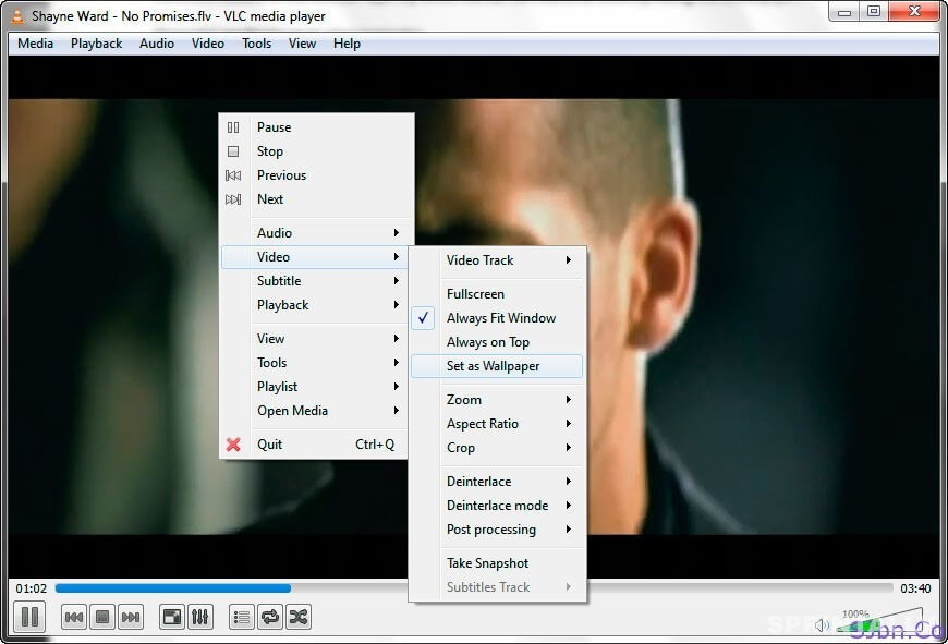 Use Video as Desktop Wallpaper by VLC