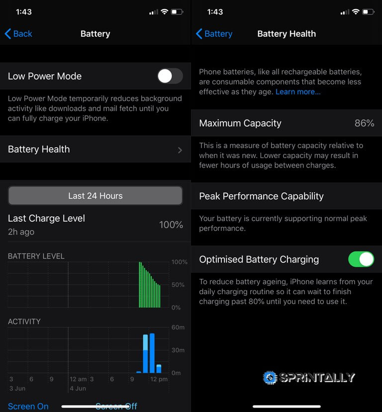 New charging settings