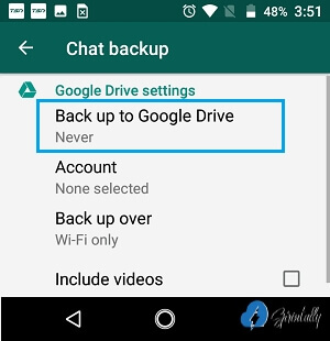 Backup to Google Drive