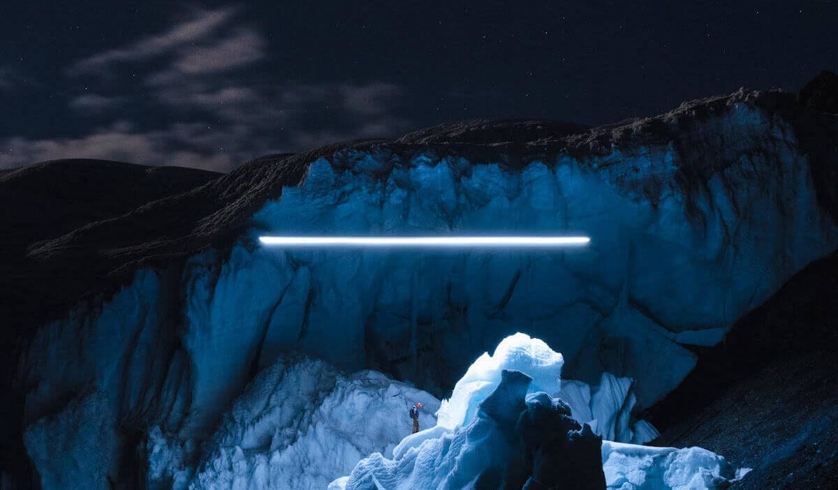 Spectacular beauty of glaciers shot