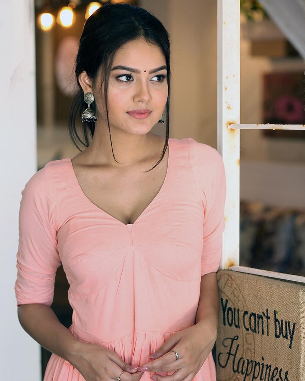 Priyal Mahajan On Pink Dress
