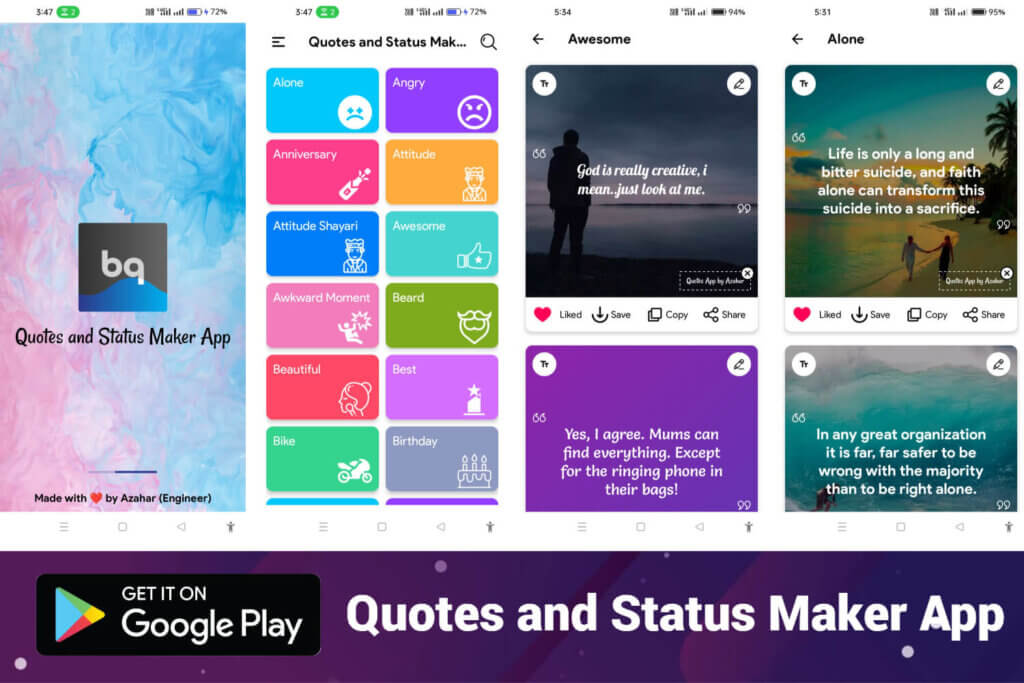 Quotes And Status Maker App