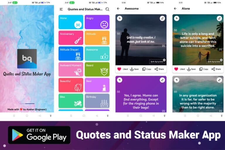 Quotes And Status Maker App