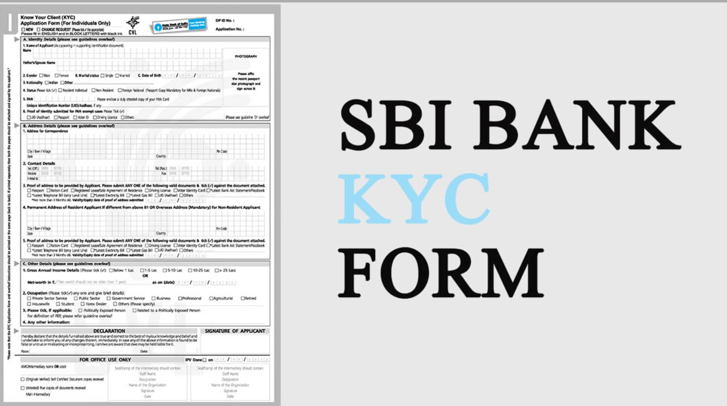 Sbi KYC Form