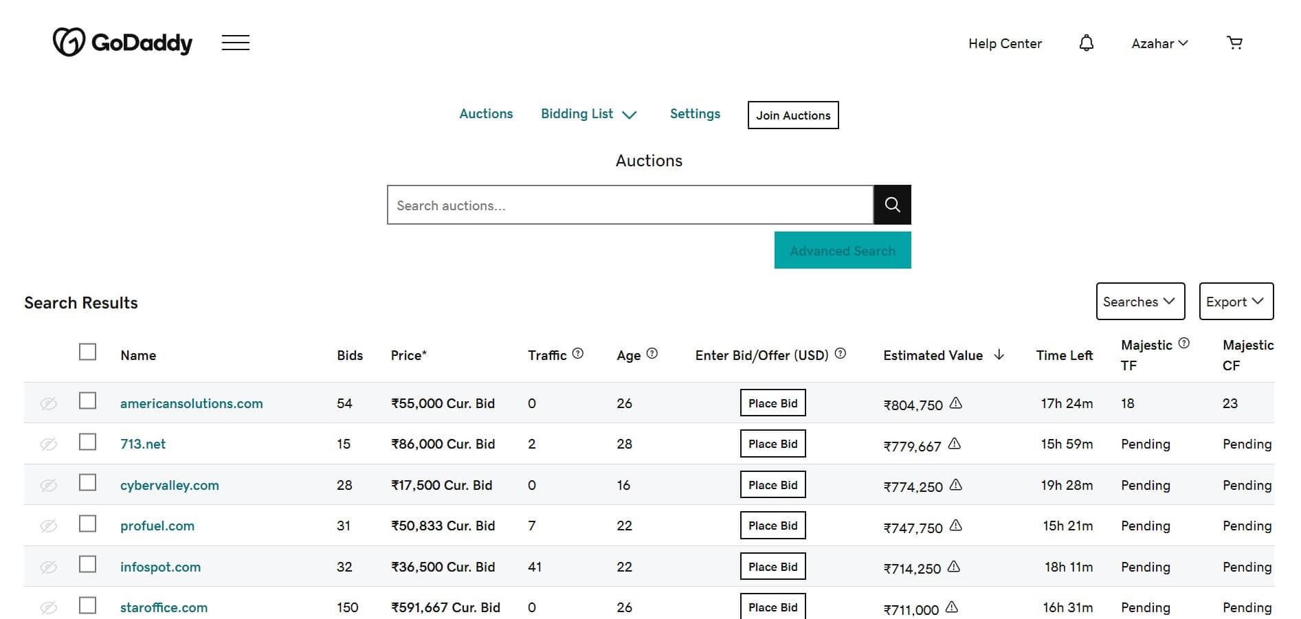 GoDaddy Domain Marketplace